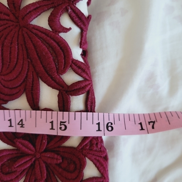 J. Crew Collection Burgundy Floral Dress - Picture 15 of 16